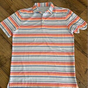 Johnnie-o Men's Prep-Formance Stefan Golf Shirt Size M Gret condition "Gulf Blue